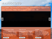 Tablet Screenshot of maniototo.co.nz